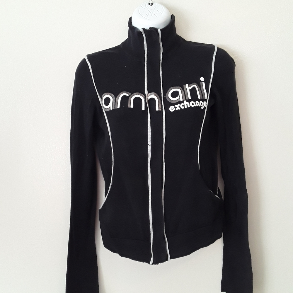 4/$20  Armani black and silver sweater